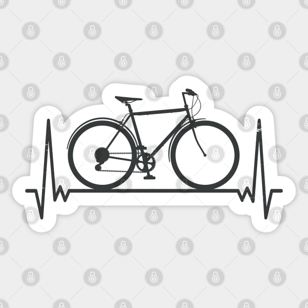 Heartbeat Bike Life Sticker by Promen Shirts